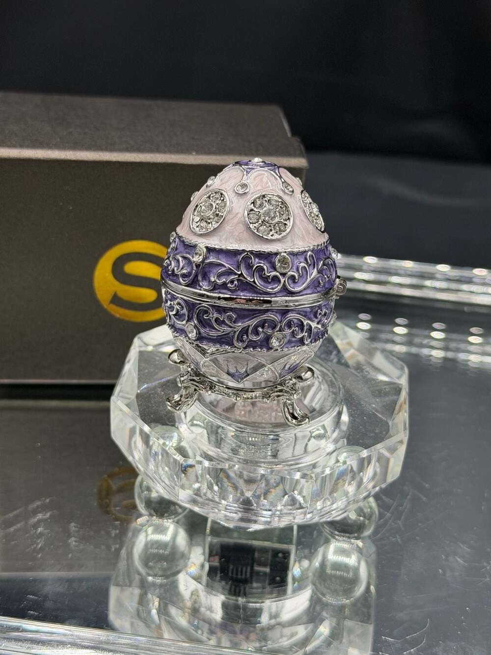 Stauer Empress Violet Faberge-Style Enamel Trinket Box